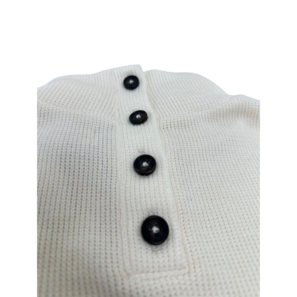 Madewell Button Back Mock Neck Off-White Long Sleeve Sweater Size Medium NWT $65 - Picture 7 of 8